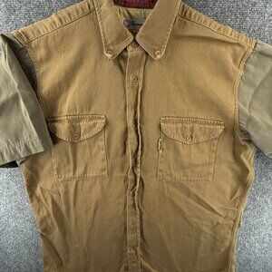 VTG Faconnable France Made Size 5 Heavyweight Twill Button Up Pockets Goldberg